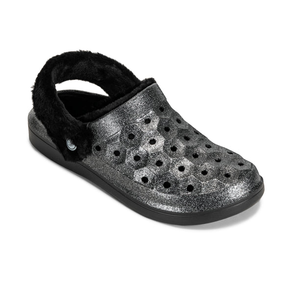 Kids' Varsity Lined Clog - Trendsetter Black Glitter/Black