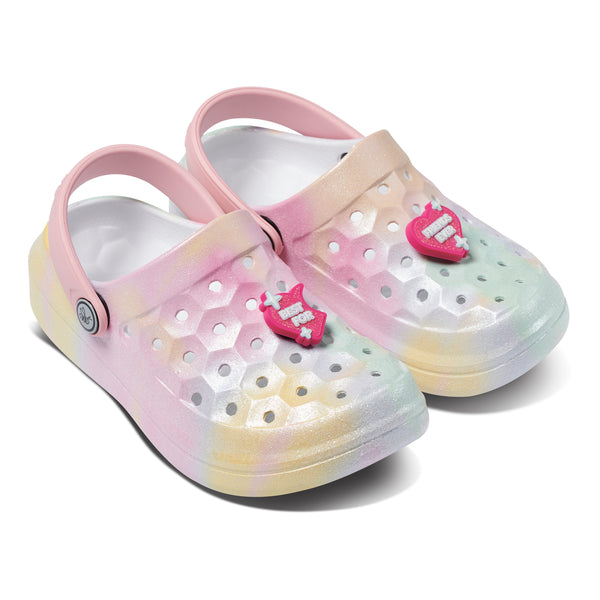 Kids' Varsity Clog - Glitter Ombre Hazy / Quartz Pink BFF Popinz