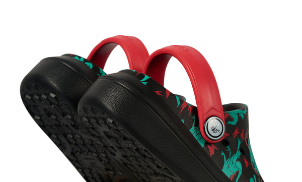 Kids' Varsity Clog - Graphic Dino Bolt Red