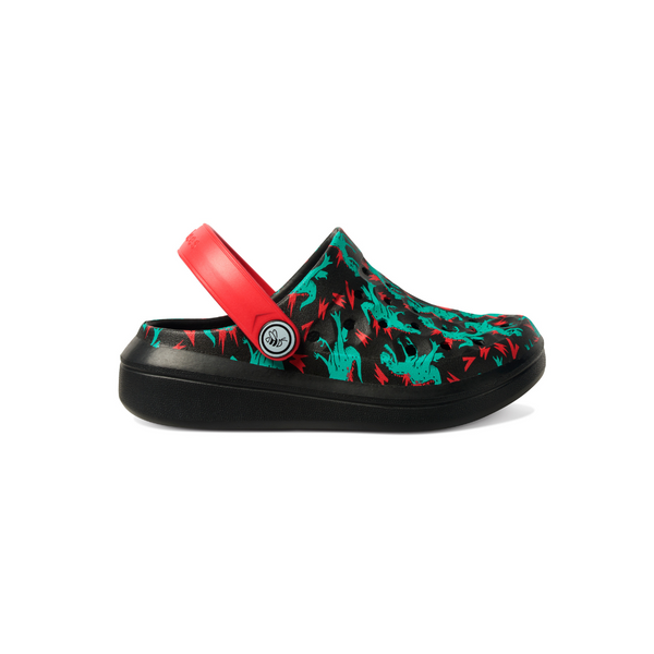 Kids' Varsity Clog - Graphic Dino Bolt Red