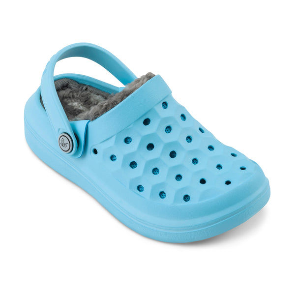 Kids' Varsity Lined Clog - Graphic Sky Blue/Graphic Grey Cloud