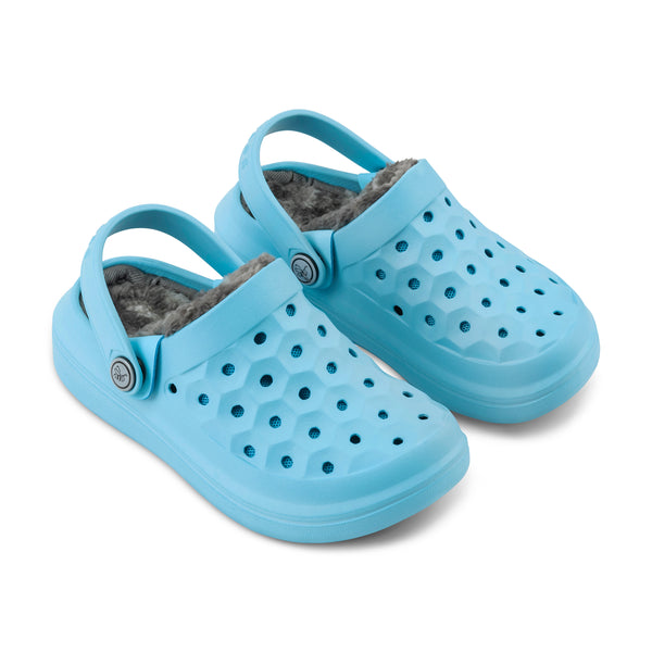 Kids' Varsity Lined Clog - Graphic Sky Blue/Graphic Grey Cloud