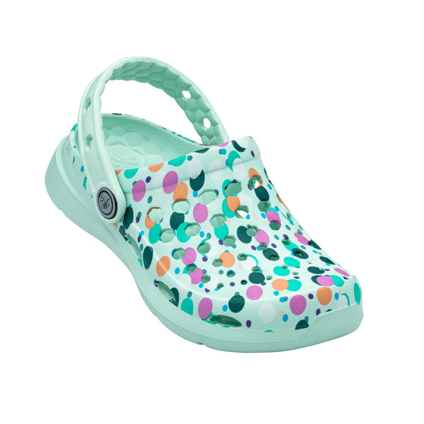 Kids' Active Clog - Graphic Party Polka Dots/Mint