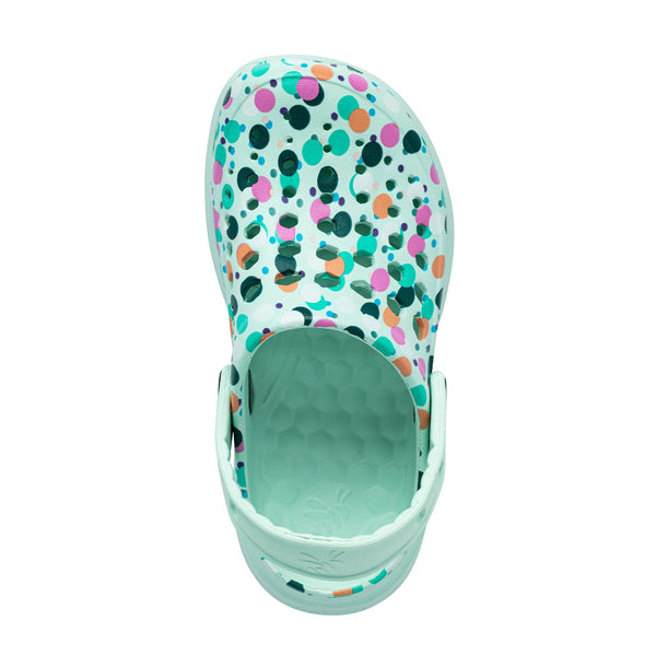 Kids' Active Clog - Graphic Party Polka Dots/Mint