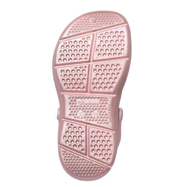 Sabot actif pour enfants - Motif graphique métallisé or rose