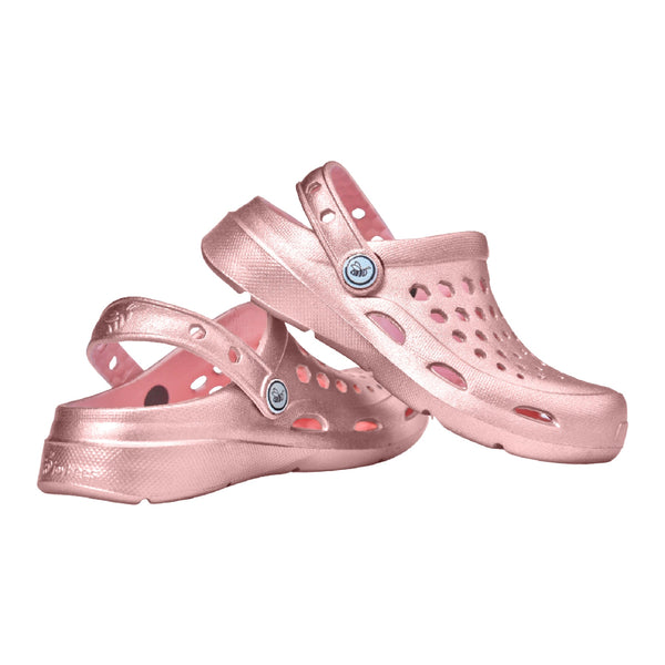 Sabot actif pour enfants - Motif graphique métallisé or rose