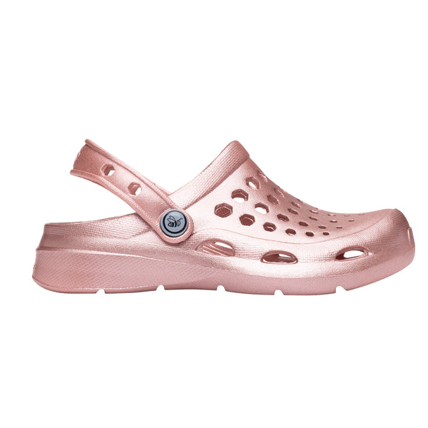 Sabot actif pour enfants - Motif graphique métallisé or rose