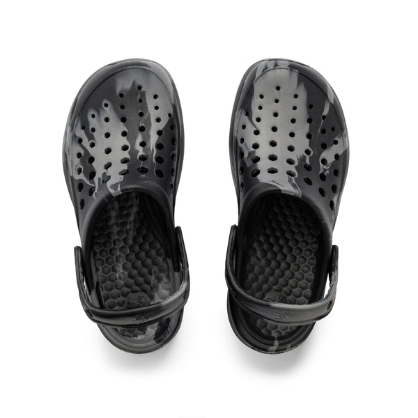 Active Clog Adults - Graphic Black/Charcoal Marbled