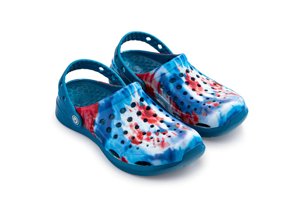 Active Clog Adults - Graphic Midnight Teal Spiral Tie Dye