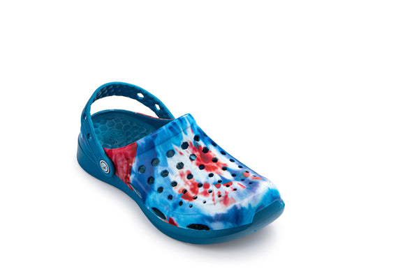 Active Clog Adults - Graphic Midnight Teal Spiral Tie Dye