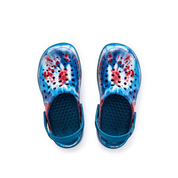 Active Clog Adults - Graphic Midnight Teal Spiral Tie Dye
