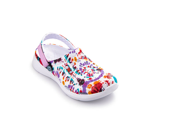 Modern Clog - Graphic White Spiral Tie Dye