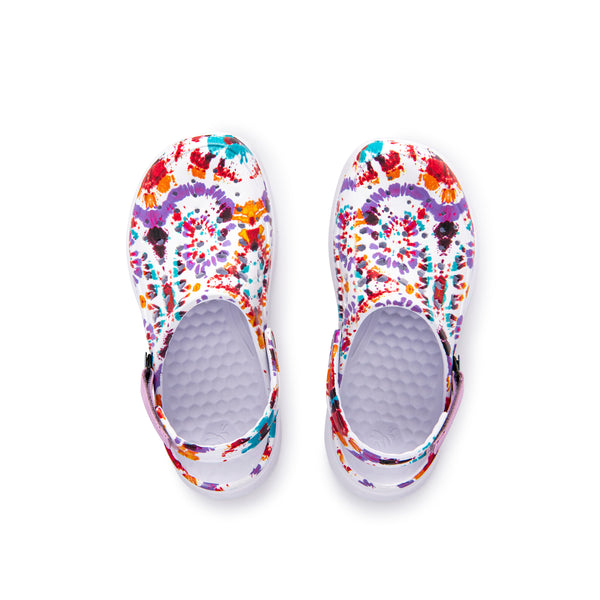 Modern Clog - Graphic White Spiral Tie Dye