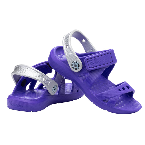 Enfants Sandales aventure - Violet/Argent