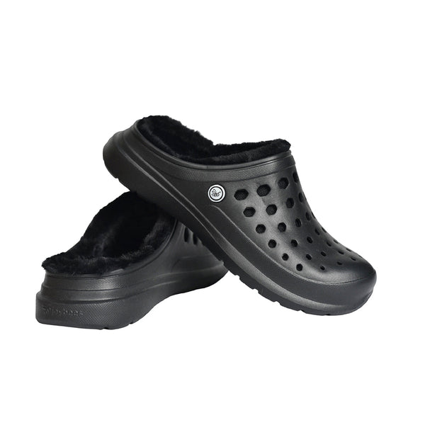 Cozy Lined Clog - Black/Black
