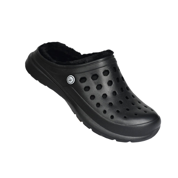 Cozy Lined Clog - Black/Black