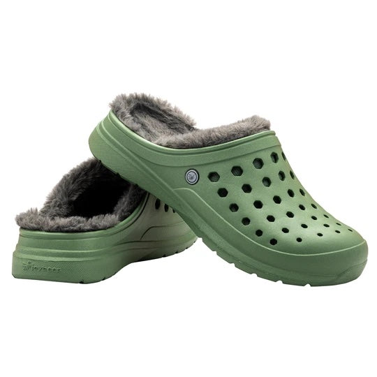 Cozy Lined Clog - Sage/Charcoal