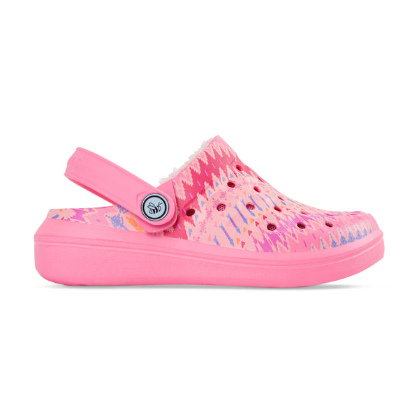 Kids' Varsity Lined Clog - Graphic Soft Pink Fair Isle