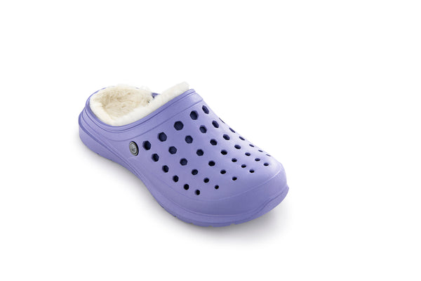 Cozy Lined Clog - Blue Iris/Natural