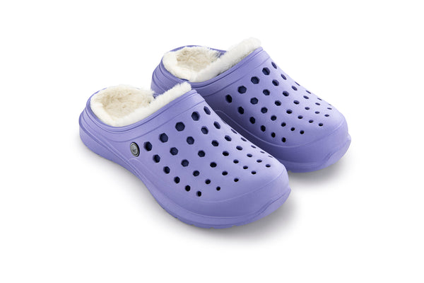 Cozy Lined Clog - Blue Iris/Natural