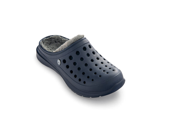 Sabot doublé confortable - Bleu marine/anthracite