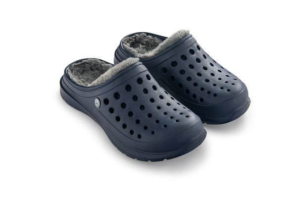 Sabot doublé confortable - Bleu marine/anthracite