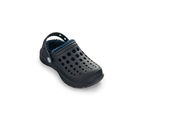 Kids' Cozy Lined Clog - Black/True navy
