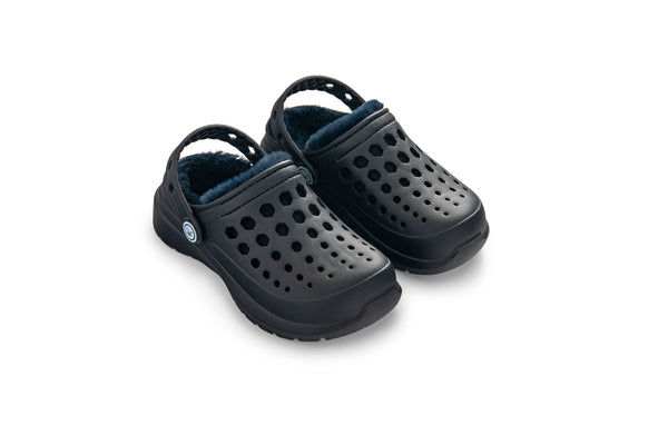 Kids' Cozy Lined Clog - Black/True navy