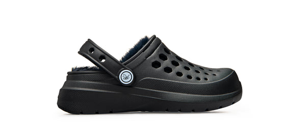 Kids' Cozy Lined Clog - Black/True navy