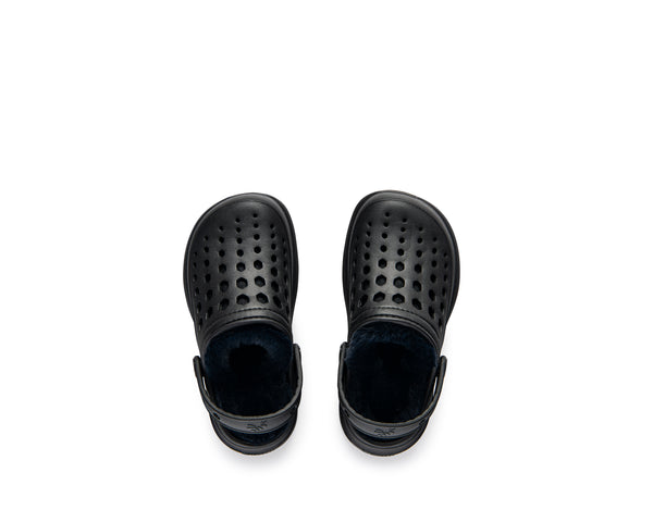 Kids' Cozy Lined Clog - Black/True navy