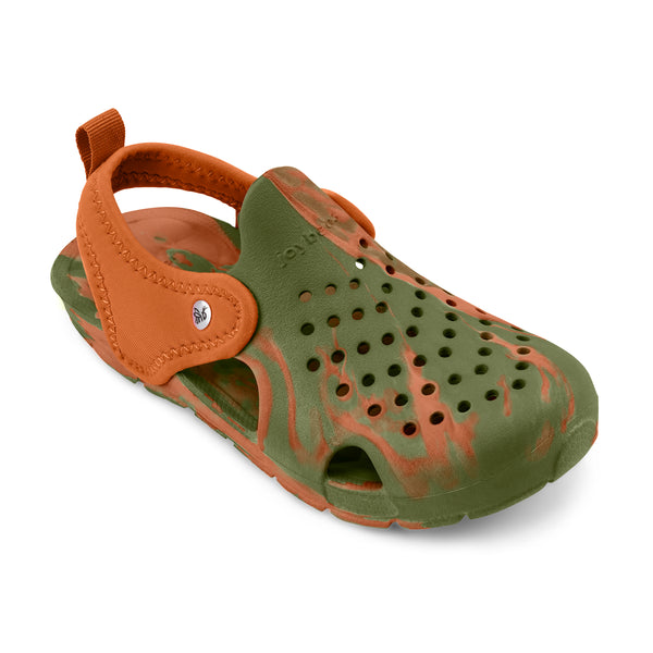 Kids' Creek Sandal - Olive/Burnt Orange Marbled