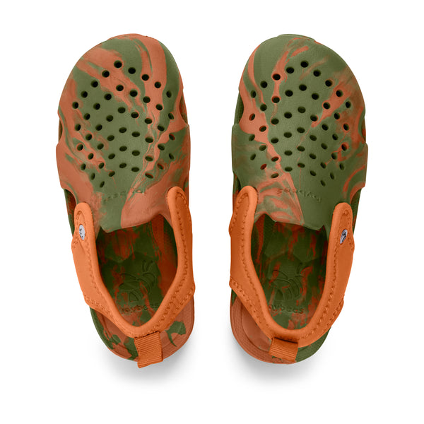 Kids' Creek Sandal - Olive/Burnt Orange Marbled