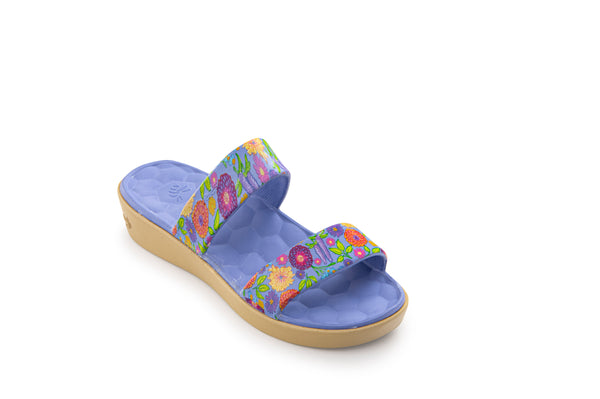 Graphique de sandale mignon - Floral peint à l'iris bleu
