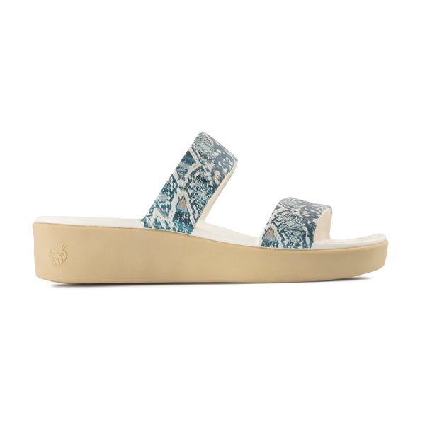 The Cute Sandal - Graphic Bone Snakeskin