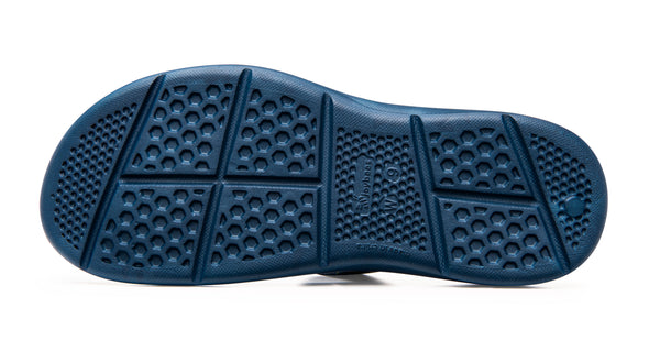 Sandale de tous les jours - Motif floral en denim bleu marine