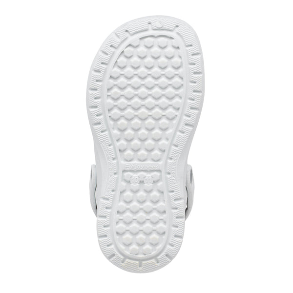 Kids' Cozy Lined Clog - White/Charcoal