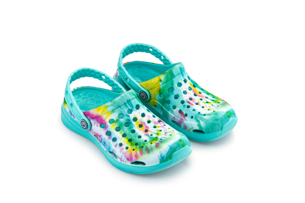 Kids' Active Clog Graphic - Island Aqua Washed Tie Dye