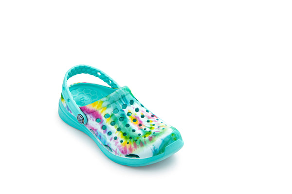 Kids' Active Clog Graphic - Island Aqua Washed Tie Dye