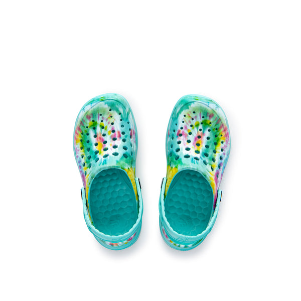 Kids' Active Clog Graphic - Island Aqua Washed Tie Dye