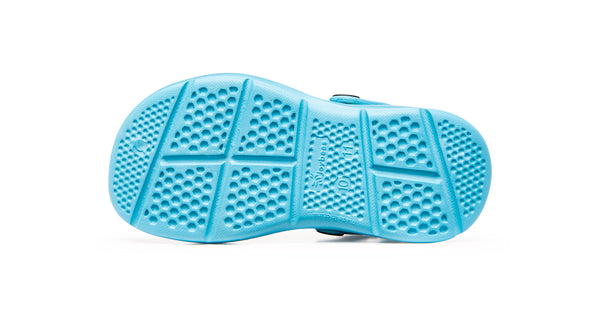 Kids' Active Clog - Graphic Sky Blue Rainbows