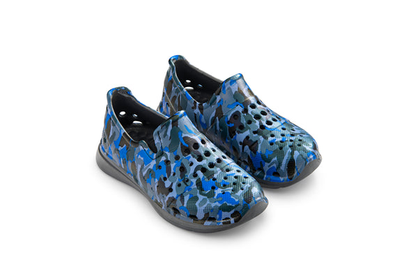 Kids Splash Sneaker Graphic - Camouflage Bleu