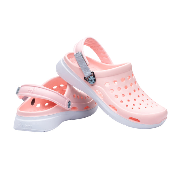 Modern Clog - Pale Pink / White