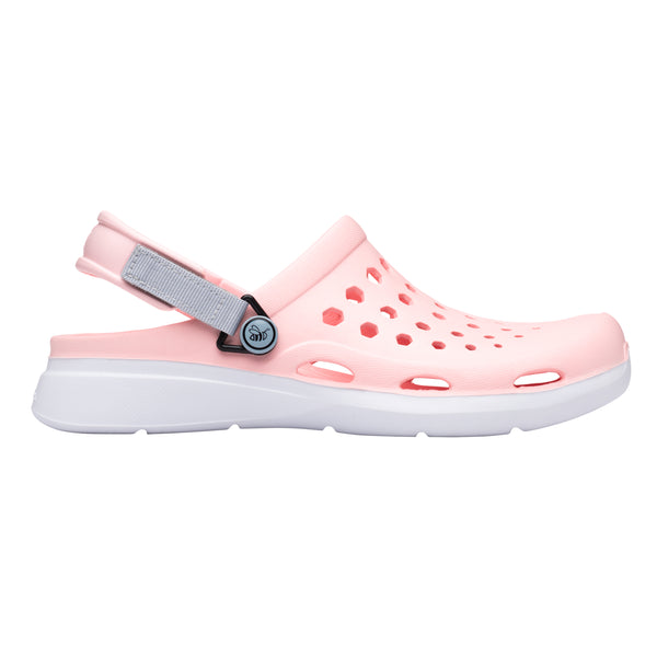 Modern Clog - Pale Pink / White