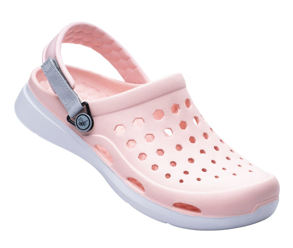 Modern Clog - Pale Pink / White