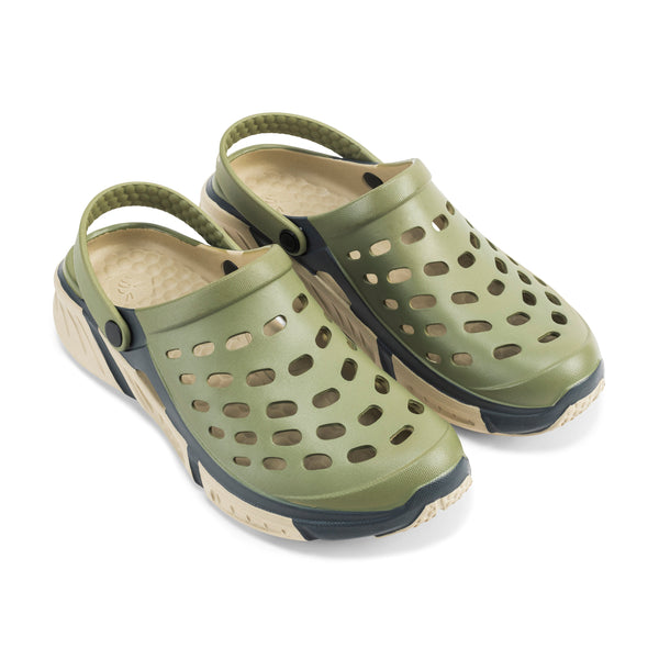 Dusty shop green crocs