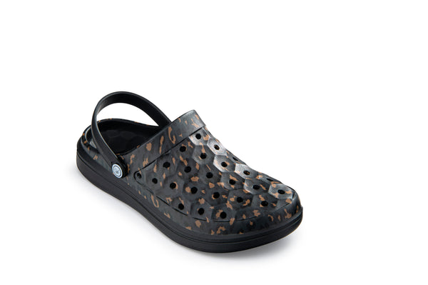 Varsity Clog Graphic - Black Leopard