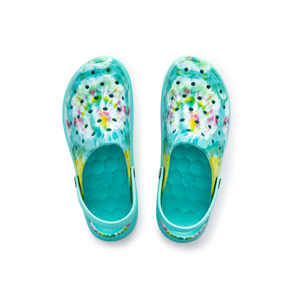 Varsity Clog Graphic - Island Aqua Washed Tie Dye