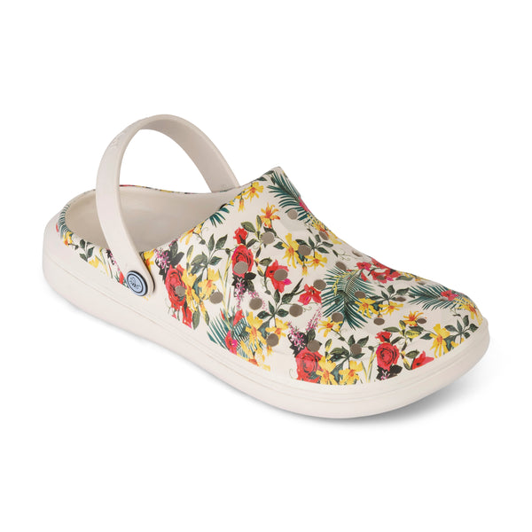 Varsity Clog - Graphic Bone Tropical Floral