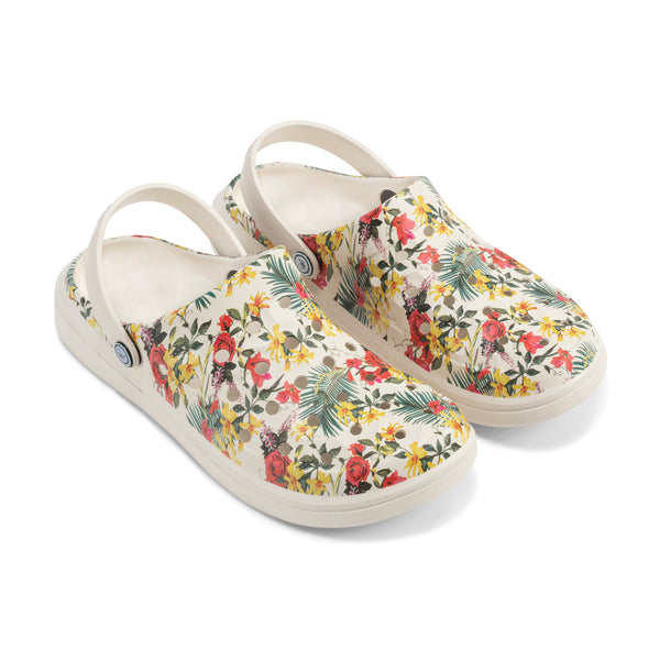 Varsity Clog - Graphic Bone Tropical Floral