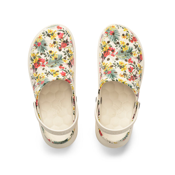 Varsity Clog - Graphic Bone Tropical Floral